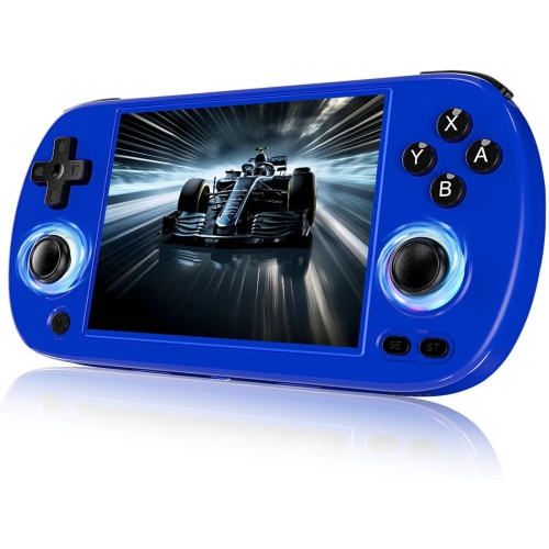 RG40XXH Handheld Game Console 4.0-in 640*480 IPS Screen 3200mAh 64Bit System Blue- Open Box