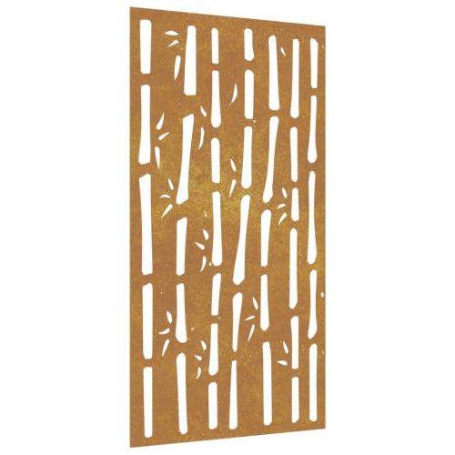 Décoration murale de jardin vidaXL 105 de 55&nbsp;cm en acier au maïs et en bambou