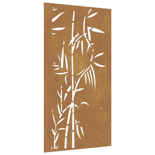 Décoration murale de jardin vidaXL 105 de 55&nbsp;cm en acier au maïs et en bambou