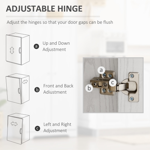 HOMCOM 55" Pantry Cabinet, Freestanding Kitchen Pantry with 2 Doors, Rustic Storage Cabinet with Adjustable Shelves for Dining Room Living Room,