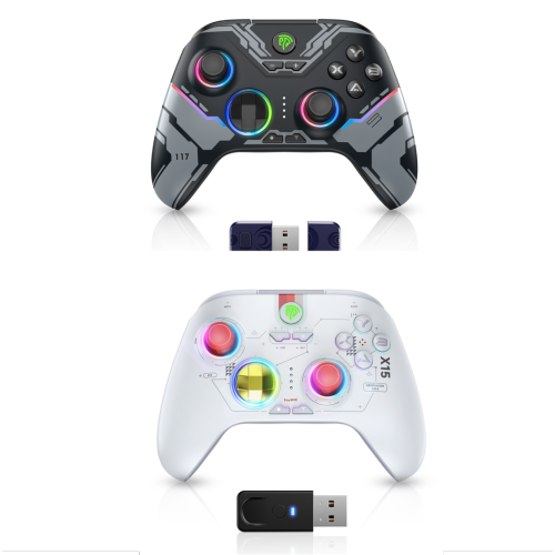 EasySMX Party bundle X15 Wireless Controller for Switch/PC-RGB Lighting/Hall Joysticks/Hall Triggers-Starry & Mechanic