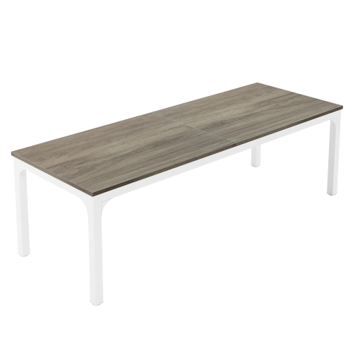 TRIBESIGNS  2-Person Home Office Desk, 78.7" Computer Desk, Double People Executive Workstation for Home Office, Oak