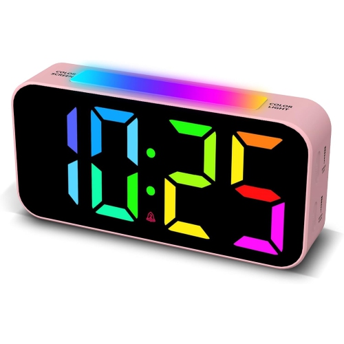 Loud Alarm Clocks for Bedrooms Heavy Sleepers, Digital Clock with Night Light, Large Display, Dual Alarm, Snooze, Dimmable Bedside Alarm Clock for