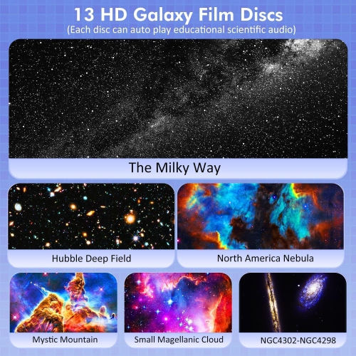 Projecteur d'étoiles, projecteur de planétarium pour chambre à coucher Lumière nocturne galaxie ultra-claire avec 4K 12 disques de galaxie