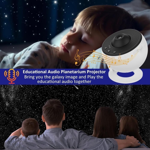 Projecteur d'étoiles, projecteur de planétarium pour chambre à coucher Lumière nocturne galaxie ultra-claire avec 4K 12 disques de galaxie