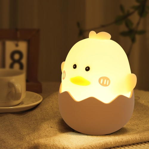 HTUTWOO  Night Light Kids, Baby Night Light \w Touch Dimming Function, Rechargeable Led Night Lamp, Kawaii Deco Silicone Nightlight, for Children's