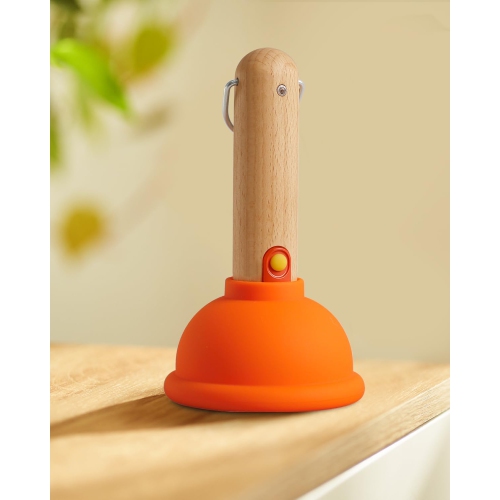 Plunger Night Light, Cute Plunger Lamp, Wooden Bar Silicone Funny Nightlight, Rechargeable LED Funny Flashlight with 30 Minutes Timer & One Button