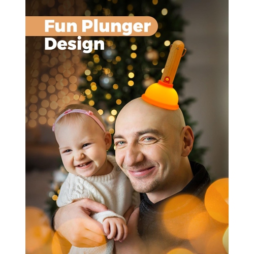 Plunger Night Light, Cute Plunger Lamp, Wooden Bar Silicone Funny Nightlight, Rechargeable LED Funny Flashlight with 30 Minutes Timer & One Button