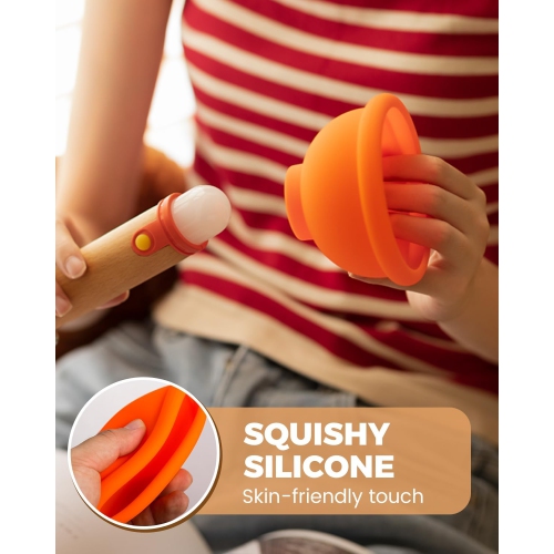 Plunger Night Light, Cute Plunger Lamp, Wooden Bar Silicone Funny Nightlight, Rechargeable LED Funny Flashlight with 30 Minutes Timer & One Button