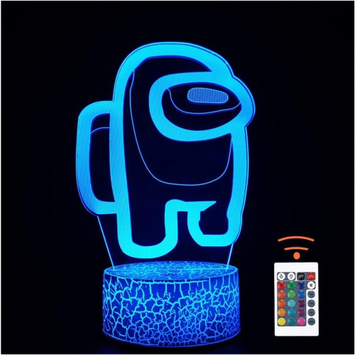 HTUTWOO  3D Optical Illusion Led Desk Lamp - Remote Control And Touch Control, 7 Color Change, USB Powered Night Light for Home Decorations Or Holiday