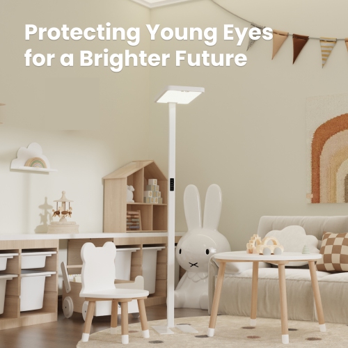 Tiptolls TP20 Plus Full Spectrum Eye Protection Floor Lamp with 11000LM Bright LEDs, 120W, 4000K Daylight, Dimmable, Tall Standing Lamp for