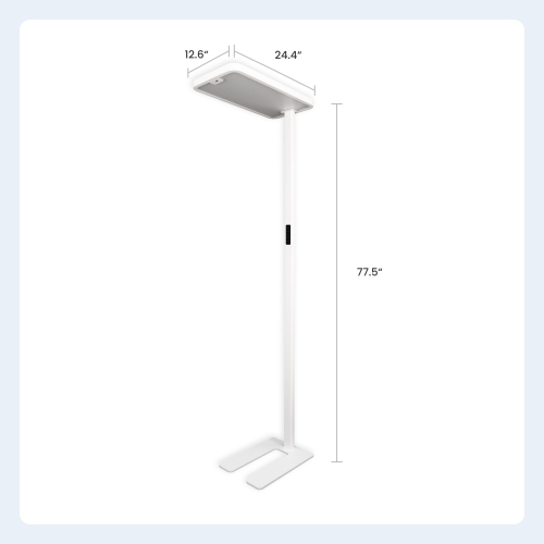 Tiptolls TP20 Plus Full Spectrum Eye Protection Floor Lamp with 11000LM Bright LEDs, 120W, 4000K Daylight, Dimmable, Tall Standing Lamp for