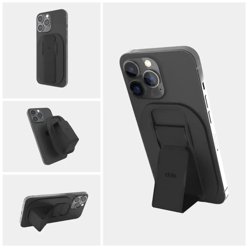 CLCKR - Phone Grip and Stand for MagSafe Compatible Phones - Black