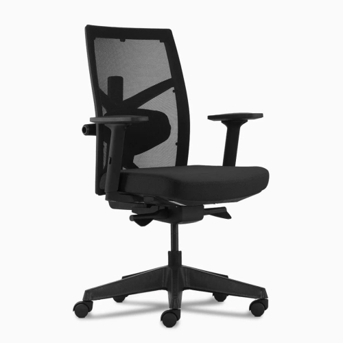 Desky Elite Ergonomic Chair With Headrest – Mesh Back, Sync-Tilt, Adjustable Arms – White