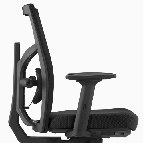 Desky Elite Ergonomic Chair With Headrest – Mesh Back, Sync-Tilt, Adjustable Arms – White