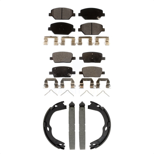 TRANSIT AUTO  Front Rear Ceramic Brake Pads And Parking Shoes Kit for Chevrolet Camaro Ktn-100940