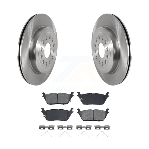 TRANSIT AUTO  Rear Disc Brake Rotors And Semi-Metallic Pads Kit for Ram 1500 K8S-103613