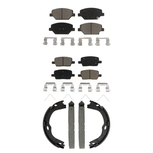 TRANSIT AUTO  Front Rear Ceramic Brake Pads And Parking Shoes Kit for Chevrolet Camaro Kcn-100826