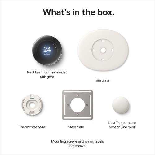 Google Nest Learning Thermostat (4th Gen) with Nest Temperature Sensor (2nd Gen) - Energy Saving Smart Thermostat with Adaptive Eco - Polished Gold by GOOGLE - Open Box condition - Image 9