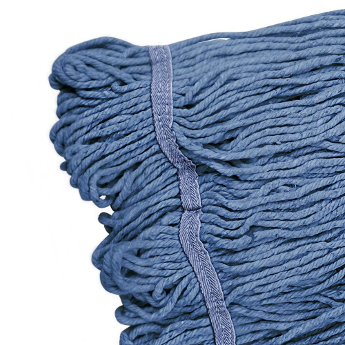 Pack of 10 Synthetic String Mop Heads, Looped End, Blue, Attax Pro