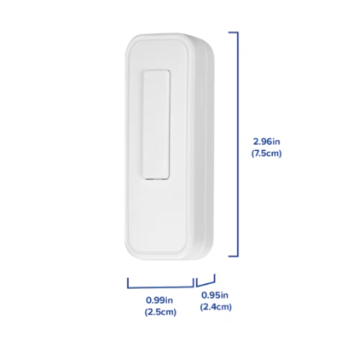 Defiant Wireless Wi-Fi Connected Smart Plug-In White Doorbell Kit with Wireless Push Button Powered by Hubspace