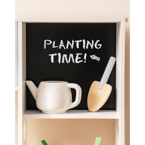 Cuisine jouet pour enfants de ROBUD - Cuisine jouet en bois avec jardinière, Ensemble de cuisine de prétend Montessori avec machine à glaçons et four