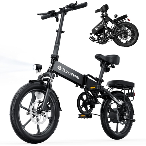 isinwheel U3 Foldable Adults Electric Bike - Black
