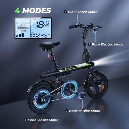 isinwheel U1 Commuter Adults Electric Bike - Black