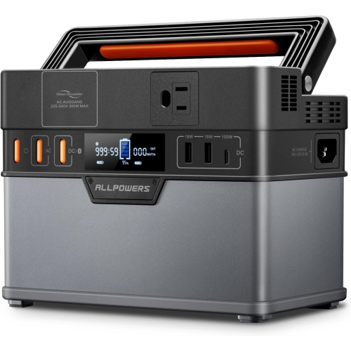 ALLPOWERS Portable Power Station 300W, 288Wh