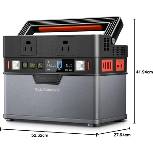 ALLPOWERS Portable Power Station 300W, 288Wh