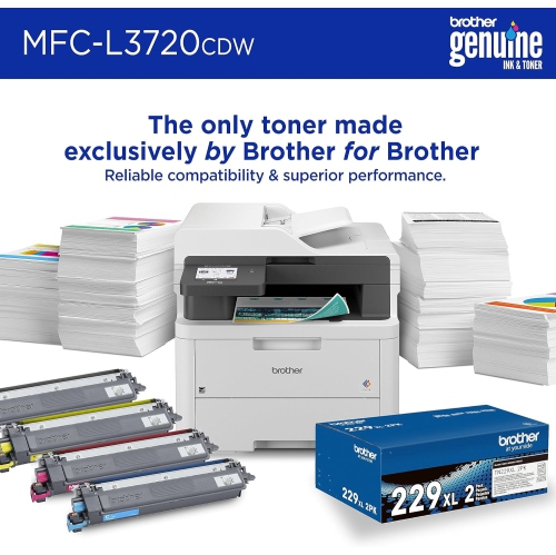 Open Box - Brother MFC-L3720CDW Wireless Digital Colour All-in-One Printer with Copy, Scan and Fax, Duplex and Mobile Printing