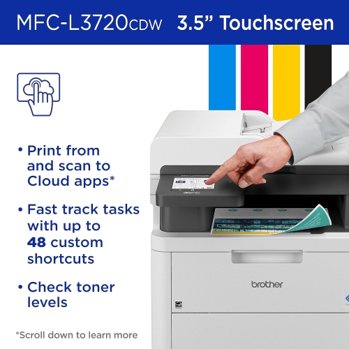 Open Box - Brother MFC-L3720CDW Wireless Digital Colour All-in-One Printer with Copy, Scan and Fax, Duplex and Mobile Printing