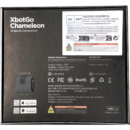 Chameleon AI Powered Sports Action Camera, Sports Gimbal Tracking System with Team and Player Tracking, COMS 4K Video, 360° Rotation, 120° FOV, Live