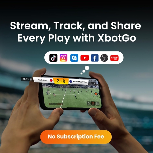 Chameleon AI Powered Sports Action Camera, Sports Gimbal Tracking System with Team and Player Tracking, COMS 4K Video, 360° Rotation, 120° FOV, Live