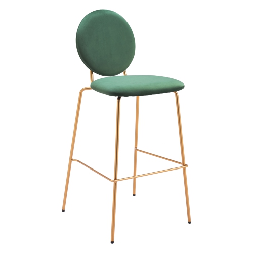 RUG BRANCH  Odessa Barstool (Set Of 2) & Gold In Green