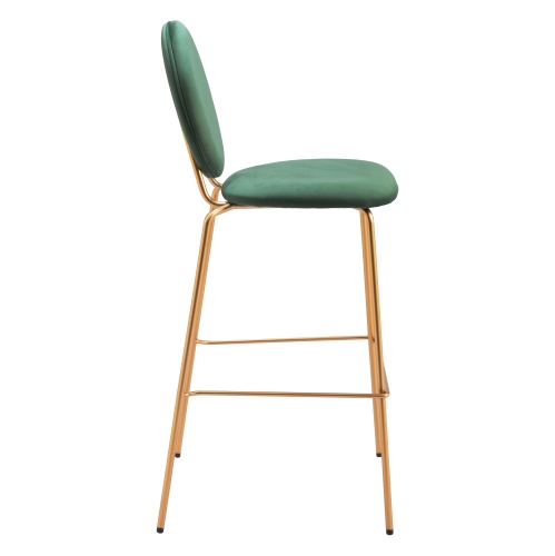 Odessa Barstool Green & Gold