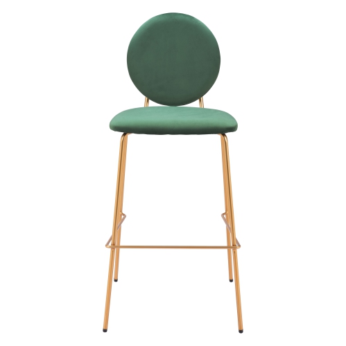 Odessa Barstool Green & Gold