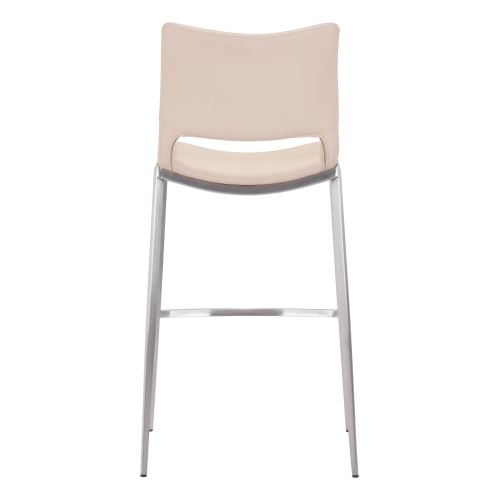 Ace Barstool Light Pink & Silver