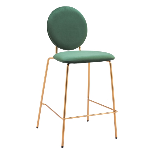 RUG BRANCH  Odessa Counter Stool (Set Of 2) & Gold In Green