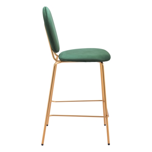Odessa Counter Stool Green & Gold