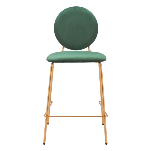 Odessa Counter Stool Green & Gold