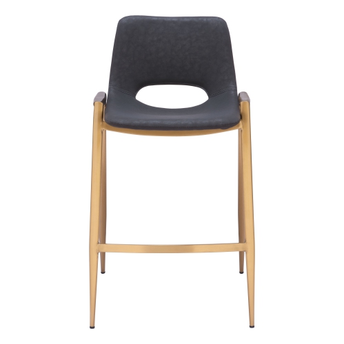 Desi Counter Stool Black & Gold