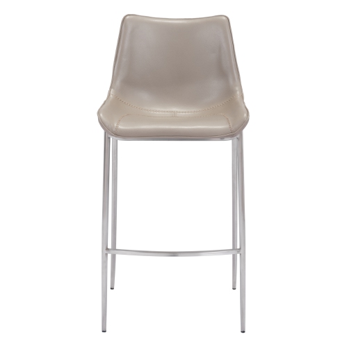 Magnus Barstool Brown & Silver