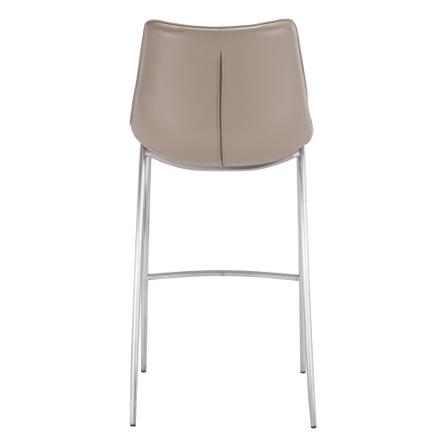 Magnus Barstool Brown & Silver