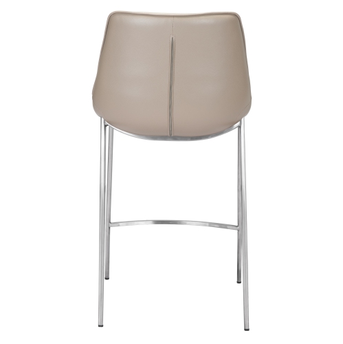 Magnus Counter Stool Brown & Silver