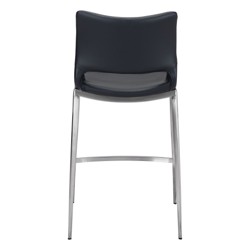 Ace Counter Stool Black & Silver