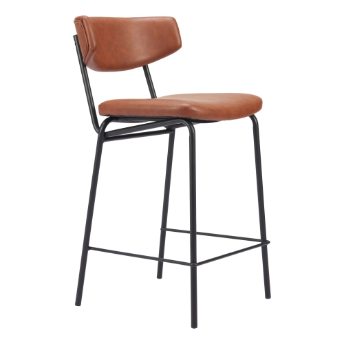 Tabouret de comptoir Charon, brun rétro