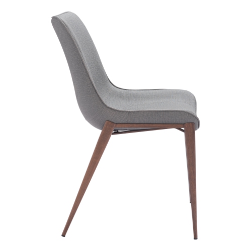 Magnus Dining Chair Slate Gray & Walnut