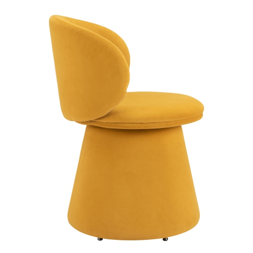 Oblic Swivel Dining Chair Orange