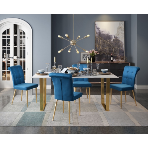 Atlas Dining Table White & Gold